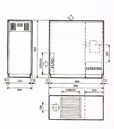 Schema generatore d'aria calda Serie Domus